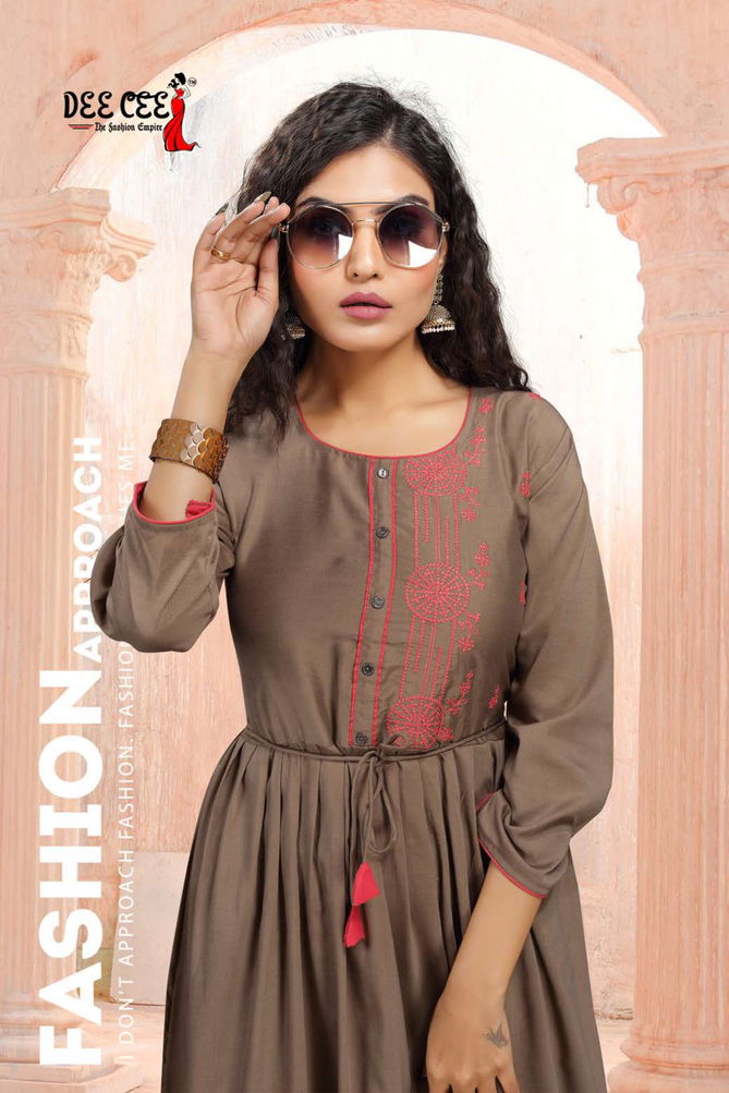 Dee Cee Monaco Fancy Party Wear Designer Heavy Chinon Kurti Collection